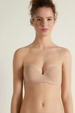 Tezenis Super Padded Hold-Up Bandeau Bra With Silicone Back