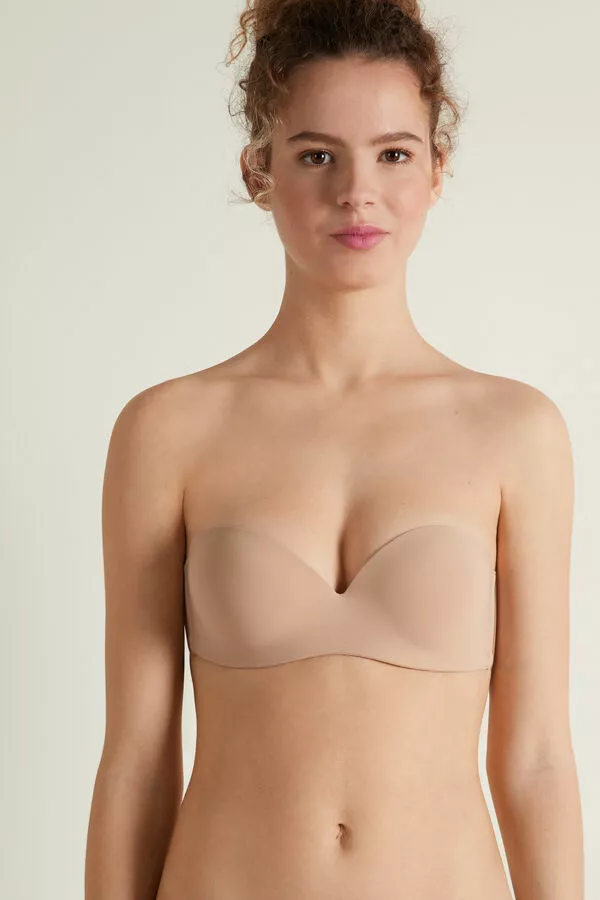 Tezenis Super Padded Hold-Up Bandeau Bra With Silicone Back 1 Tezenis Super Padded Hold-Up Bandeau Bra With Silicone Back