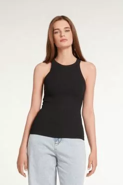 Tezenis Ribbed Cotton Racerback Tank Top
