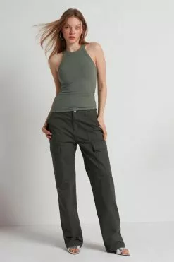 Tezenis Ribbed Cotton Racerback Tank Top -Outlet Tops Store 1MC1046625V M