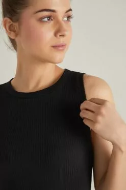 Tezenis Ribbed Wide Strap Tank Top -Outlet Tops Store 1MC1284019 DT1W