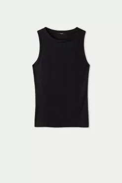 Tezenis Ribbed Wide Strap Tank Top -Outlet Tops Store 1MC1284019 F
