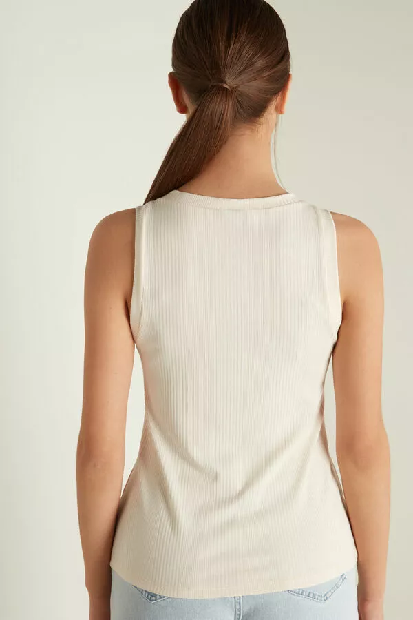 Tezenis Ribbed Wide Strap Tank Top 2 Tezenis Ribbed Wide Strap Tank Top - Image 2