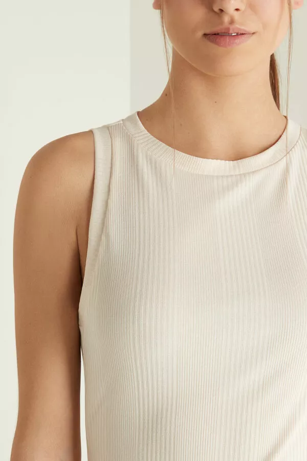 Tezenis Ribbed Wide Strap Tank Top 4 Tezenis Ribbed Wide Strap Tank Top - Image 4