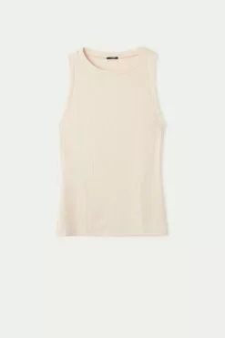 Tezenis Ribbed Wide Strap Tank Top 9 Tezenis Ribbed Wide Strap Tank Top -Outlet Tops Store 1MC1284521U F