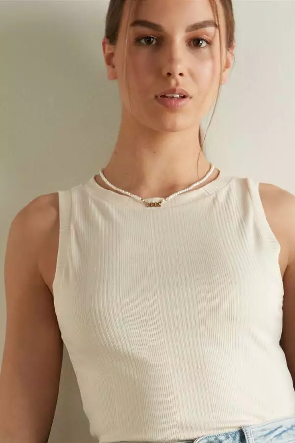 Tezenis Ribbed Wide Strap Tank Top 3 Tezenis Ribbed Wide Strap Tank Top - Image 3