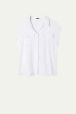 Tezenis Dropped Shoulder Cloth Shirt With Buttons -Outlet Tops Store 1MC1285001 F