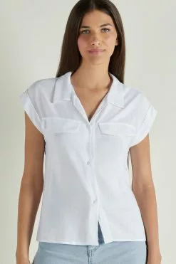 Tezenis Dropped Shoulder Cloth Shirt With Buttons