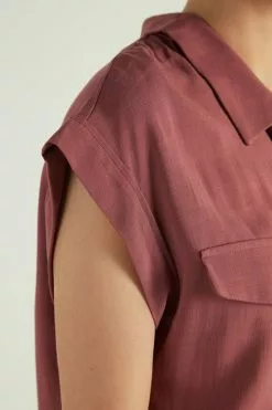 Tezenis Dropped Shoulder Cloth Shirt With Buttons -Outlet Tops Store 1MC1285826U DT1W