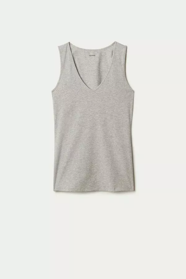 Tezenis Wide-Strap Round-Neck Cotton Camisole 5 Tezenis Wide-Strap Round-Neck Cotton Camisole - Image 5