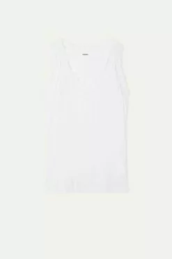 Tezenis Lace Wide Strap V-Neck Viscose Camisole -Outlet Tops Store 1MC172A001 F