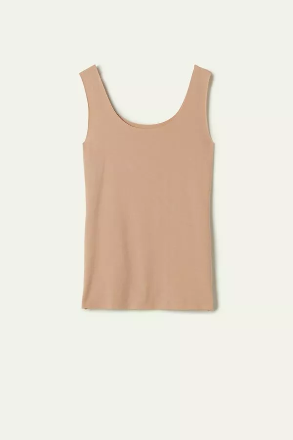 Tezenis Raw-Cut Cotton Camisole 5 Tezenis Raw-Cut Cotton Camisole - Image 5