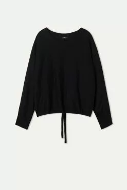 Tezenis Short Sleeve Batwing Top With Drawstring -Outlet Tops Store 1ML1202019 F