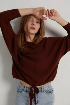 Tezenis Short Sleeve Batwing Top With Drawstring -Outlet Tops Store 1ML1202314V M