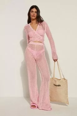 Tezenis Long Sleeve Crop Cardigan/Top In Mesh Crochet 7 Tezenis Long Sleeve Crop Cardigan/Top In Mesh Crochet -Outlet Tops Store 1ML1209560V M