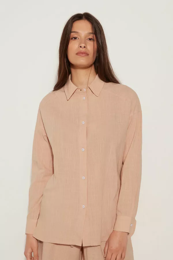 Tezenis Long-Sleeved Cotton Canvas Shirt 1 Tezenis Long-Sleeved Cotton Canvas Shirt