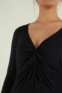 Tezenis Long Sleeve Top With Knot -Outlet Tops Store 1ML1293019 DT1W