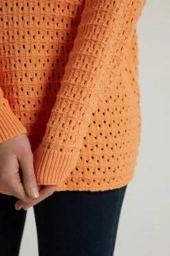 Tezenis Perforated Fully-Fashioned Long Cotton Top -Outlet Tops Store 1ML1352253V DT1W