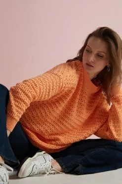 Tezenis Perforated Fully-Fashioned Long Cotton Top -Outlet Tops Store 1ML1352253V M