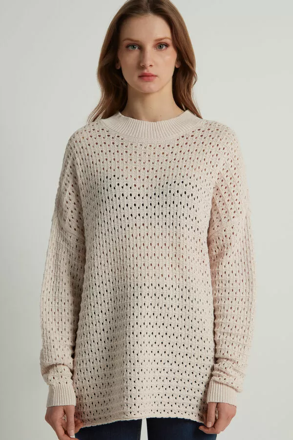 Tezenis Perforated Fully-Fashioned Long Cotton Top 1 Tezenis Perforated Fully-Fashioned Long Cotton Top