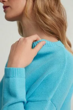 Tezenis Long Boat-Neck Sweater In Fully-Fashioned Cotton -Outlet Tops Store 1ML1356257V DT1W