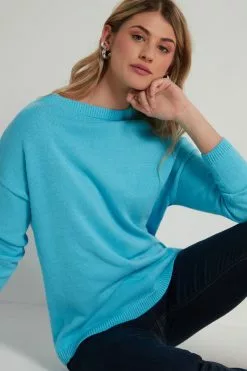 Tezenis Long Boat-Neck Sweater In Fully-Fashioned Cotton -Outlet Tops Store 1ML1356257V M