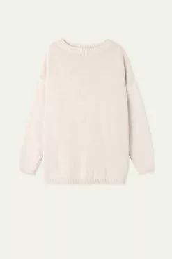 Tezenis Long Boat-Neck Sweater In Fully-Fashioned Cotton -Outlet Tops Store 1ML1356315V F