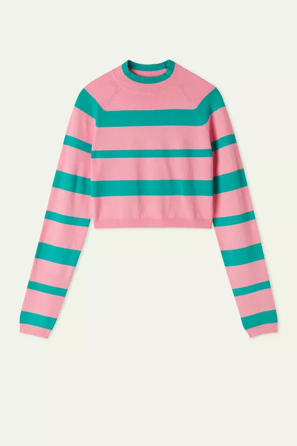 Tezenis Long-Sleeve Mock Turtleneck Crop Top 5 Tezenis Long-Sleeve Mock Turtleneck Crop Top - Image 5