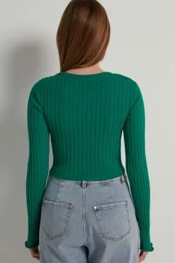 Tezenis Long-Sleeve Ribbed Crop Top 6 Tezenis Long-Sleeve Ribbed Crop Top -Outlet Tops Store 1ML1359312V BI