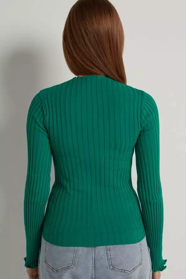Tezenis Ribbed Long-Sleeve V-Neck Sweater 2 Tezenis Ribbed Long-Sleeve V-Neck Sweater - Image 2