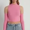 Tezenis Cropped Ribbed Tank Top With Sleeves