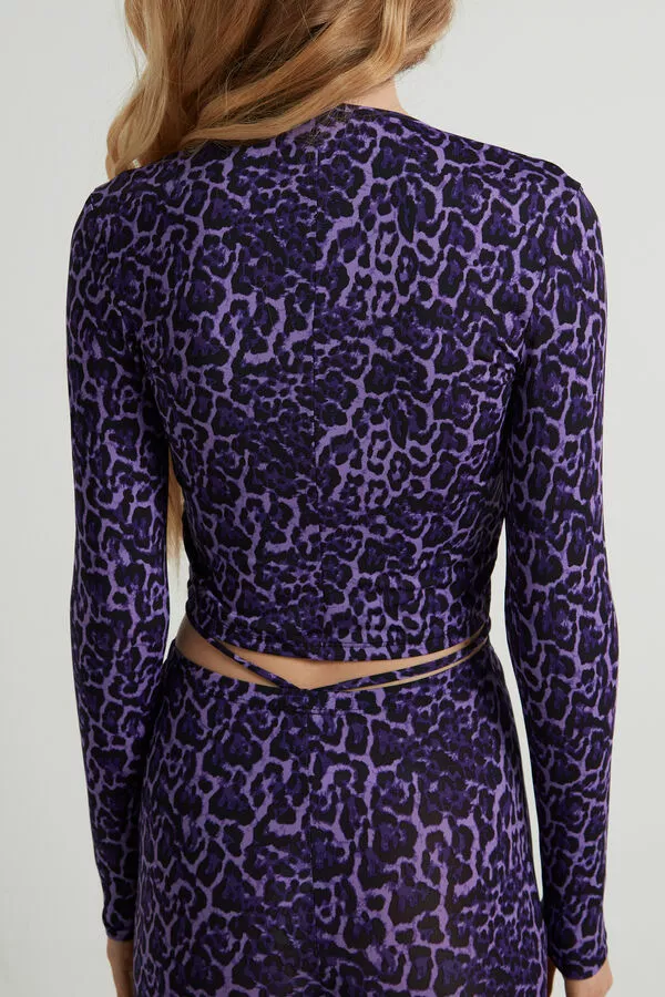 Tezenis Open Cropped Long-Sleeve Top With Ties 2 Tezenis Open Cropped Long-Sleeve Top With Ties - Image 2