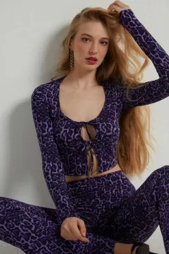 Tezenis Open Cropped Long-Sleeve Top With Ties 7 Tezenis Open Cropped Long-Sleeve Top With Ties -Outlet Tops Store 1ML1588305V M