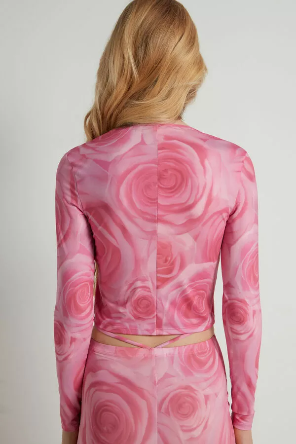 Tezenis Open Cropped Long-Sleeve Top With Ties 2 Tezenis Open Cropped Long-Sleeve Top With Ties - Image 2