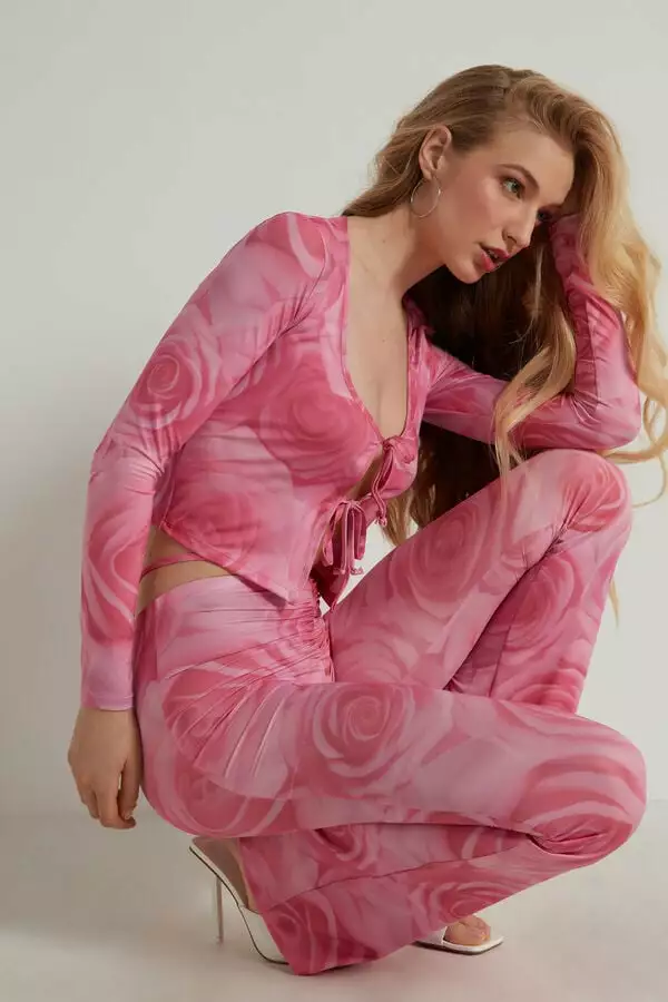 Tezenis Open Cropped Long-Sleeve Top With Ties 3 Tezenis Open Cropped Long-Sleeve Top With Ties - Image 3