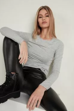 Tezenis Long-Sleeve Crew-Neck Stretch-Cotton Top -Outlet Tops Store 1ML15C031 M