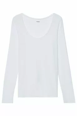 Tezenis Long-Sleeve Scoop-Neck Viscose Top 10 Tezenis Long-Sleeve Scoop-Neck Viscose Top -Outlet Tops Store 1ML537D 001 F