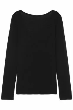 Tezenis Long-Sleeve Scoop-Neck Viscose Top -Outlet Tops Store 1ML537D 019 B