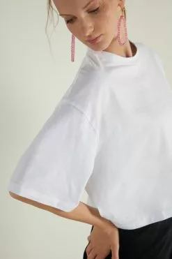 Tezenis Short Half-Sleeve Drop-Shoulder Cotton T-Shirt -Outlet Tops Store 1MM1022001 M