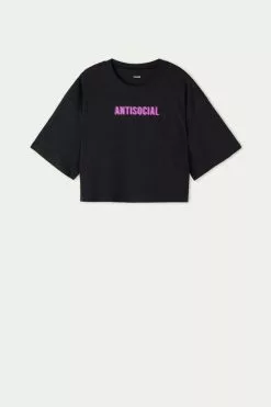 Tezenis Short Half-Sleeve Drop-Shoulder Cotton T-Shirt 9 Tezenis Short Half-Sleeve Drop-Shoulder Cotton T-Shirt -Outlet Tops Store 1MM1022323V F