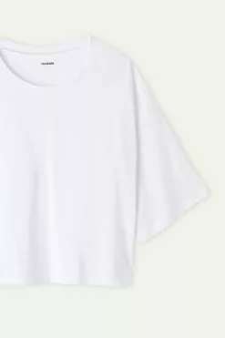 Tezenis Short Half-Sleeve Drop-Shoulder Cotton T-Shirt -Outlet Tops Store 1MM1022 001 D1