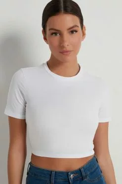 Tezenis Cotton Cropped Crew-Neck T-Shirt