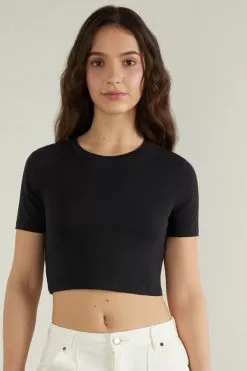 Tezenis Cotton Cropped Crew-Neck T-Shirt