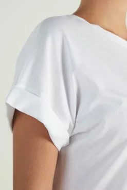 Tezenis Turned-Up Kimono Sleeve Cotton T-Shirt -Outlet Tops Store 1MM1193001 DT1W