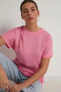 Tezenis Turned-Up Kimono Sleeve Cotton T-Shirt -Outlet Tops Store 1MM1193282V M