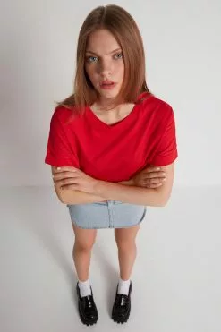 Tezenis Turned-Up Kimono Sleeve Cotton T-Shirt -Outlet Tops Store 1MM1193567V M