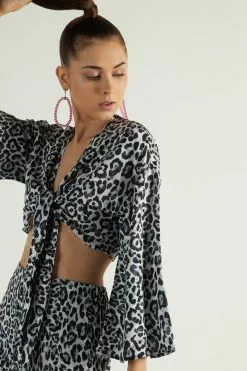 Tezenis Knotted Half Sleeve Crop Top -Outlet Tops Store 1MM1271840U M