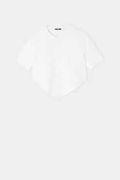 Tezenis Short-Sleeved Crop Top With V Cut