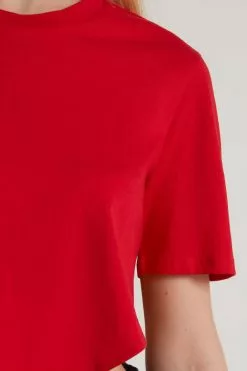 Tezenis Short-Sleeved Crop Top With V Cut -Outlet Tops Store 1MM1371567V DT1W