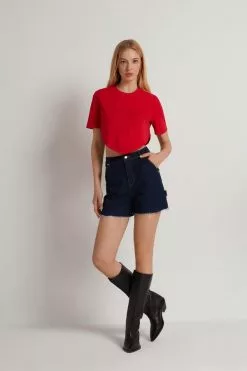 Tezenis Short-Sleeved Crop Top With V Cut -Outlet Tops Store 1MM1371567V M